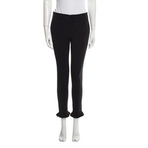 GUCCI Straight Leg Pants with Flare Ruffle Cuff | Mid-rise Trouser
